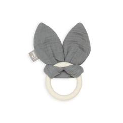 -Anneau de dentition en Silicone Bunny Ears Gris Tempête - Jollein - Bébé