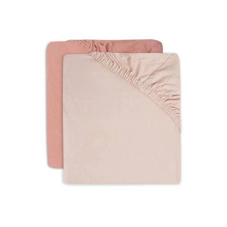 Drap-housse Jersey Rose Pale - Rose des bois (2pcs) - 60 x 120 cm - Jollein - Lit bébé ROSE 2 - vertbaudet enfant 