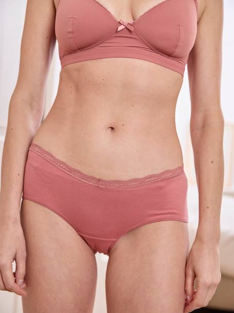 Soutien-gorge rembourré d'allaitement toucher très doux blanc+vieux rose 8 - vertbaudet enfant 