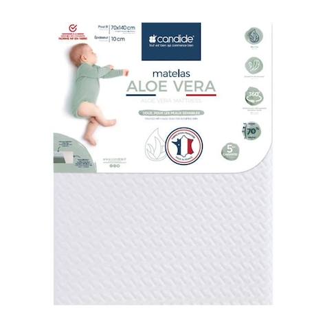 Matelas bébé 70x140cm Aloé Vera déhoussable 360° Blanc BLANC 1 - vertbaudet enfant 