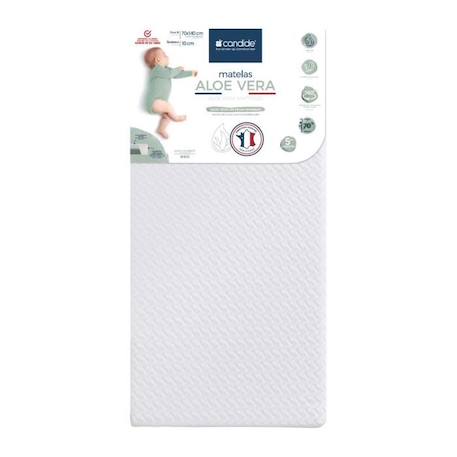 Matelas bébé 70x140cm Aloé Vera déhoussable 360° Blanc BLANC 2 - vertbaudet enfant 