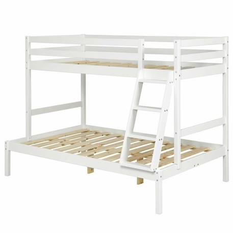 Pack lit superposé avec 2 matelas Julian   Blanc 120x190 cm BLANC 2 - vertbaudet enfant 