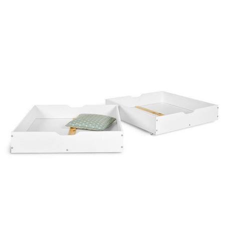 Pack lit superposé séparable avec tiroirs et matelas Aaron  Blanc 90x190 cm BLANC 2 - vertbaudet enfant 