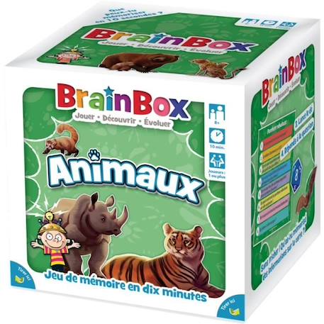 Jeu de société - BrainBox - Animaux - Jeu d'observation et de mémoire - 1 joueur ou plus - 8 ans et + BLANC 4 - vertbaudet enfant 