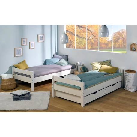 Pack lit superposé séparable avec matelas Aaron Blanc 90x190 cm BLANC 3 - vertbaudet enfant 