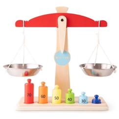 Balance en bois pour enfant - NEW CLASSIC TOYS - avec 6 poids - jouet d'imitation  - vertbaudet enfant