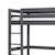 Lit mezzanine en bois massif certifié FSC® pin avec matelas HD 20kg/m3 - Gris anthracite - 90x190 cm GRIS 2 - vertbaudet enfant 