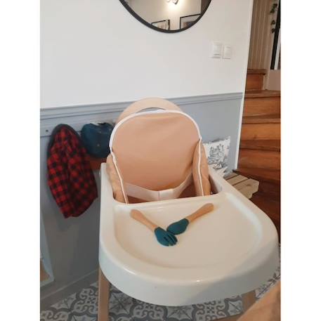 Coussin Chaise Haute Bébé PVC - Candide - Réglable - Sécurité - Fabriqué En France MARRON 3 - vertbaudet enfant 