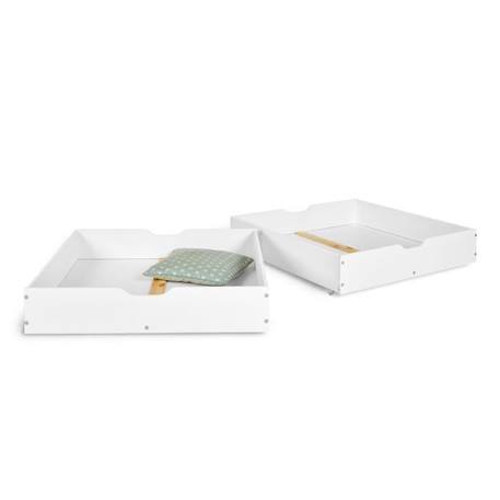 Pack lit superposé séparable avec tiroirs et matelas Aaron  Blanc 90x190 cm BLANC 4 - vertbaudet enfant 