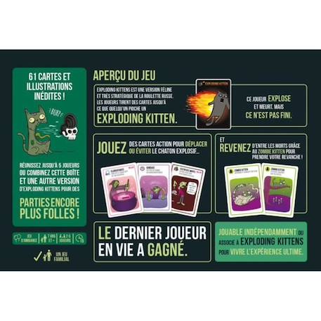 Jeux de société - Exploding Kittens - Zombie Kittens - Jeu de société en famille BLANC 3 - vertbaudet enfant 