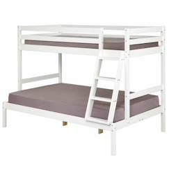 Pack lit superposé avec 2 matelas Julian   Blanc 120x190 cm  - vertbaudet enfant