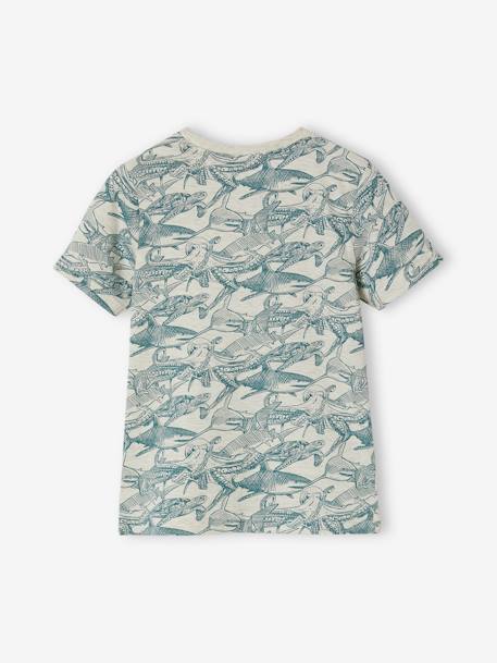T-shirt motifs graphiques garçon manches courtes anthracite+blanc chiné+cannelle+lichen+noix de pécan+terracotta 5 - vertbaudet enfant 