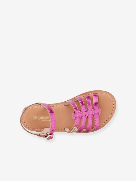 Sandales Berlioz LES TROPEZIENNES® beige doré+fuchsia 6 - vertbaudet enfant 