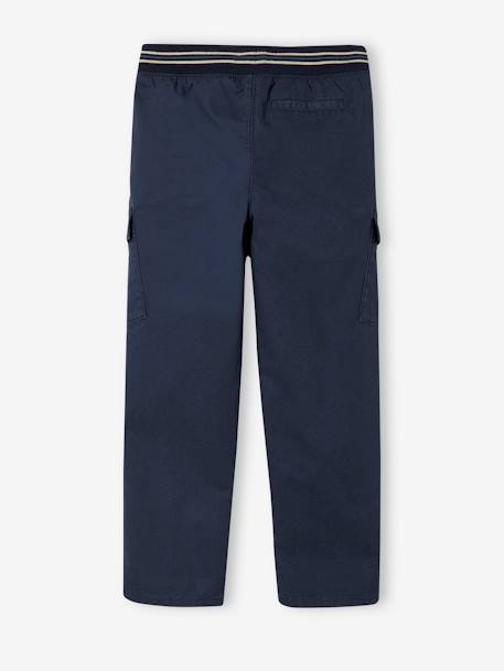 Pantalon style cargo facile à enfiler garçon bleu nuit 4 - vertbaudet enfant 