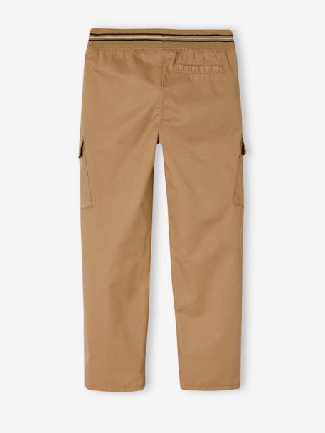 Pantalon style cargo facile à enfiler garçon bleu nuit+sable 11 - vertbaudet enfant 