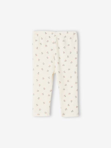 Legging bébé en maille côtelée beige imprimé 2 - vertbaudet enfant 