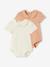 Lot de 2 bodies naissance maille pointelle en coton biologique vieux rose 1 - vertbaudet enfant 