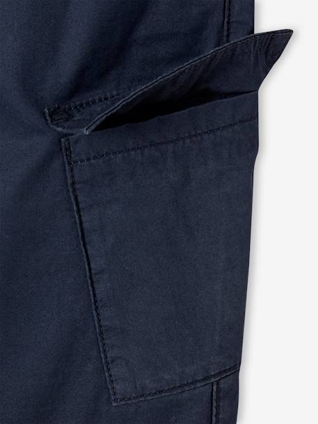 Pantalon style cargo facile à enfiler garçon bleu nuit+sable 6 - vertbaudet enfant 