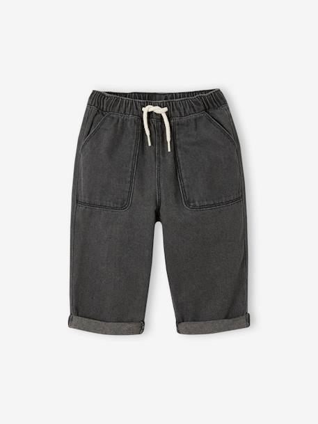 Jean avec taille élastiquée bébé denim gris 1 - vertbaudet enfant 