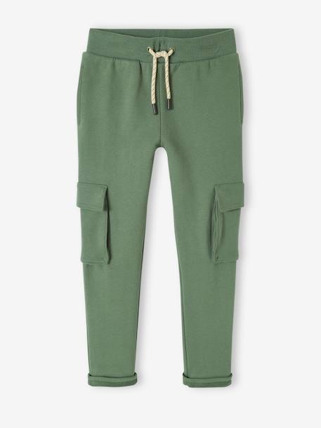 Jogging poches battle garçon gris chiné+vert sauge 9 - vertbaudet enfant 