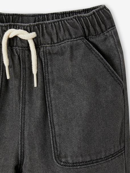 Jean avec taille élastiquée bébé denim gris 3 - vertbaudet enfant 