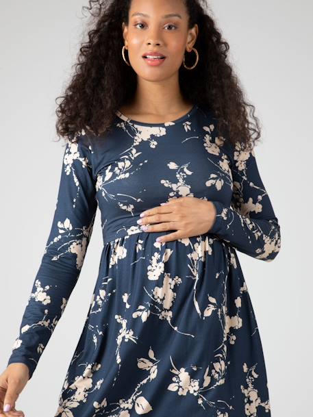 Robe de grossesse Limbo ENVIE DE FRAISE rayé bleu 2 - vertbaudet enfant 