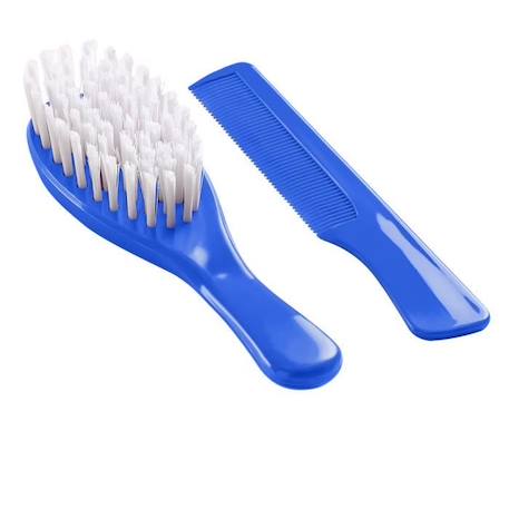 THERMOBABY Brosse et peigne - Bleu indigo BLEU 1 - vertbaudet enfant 