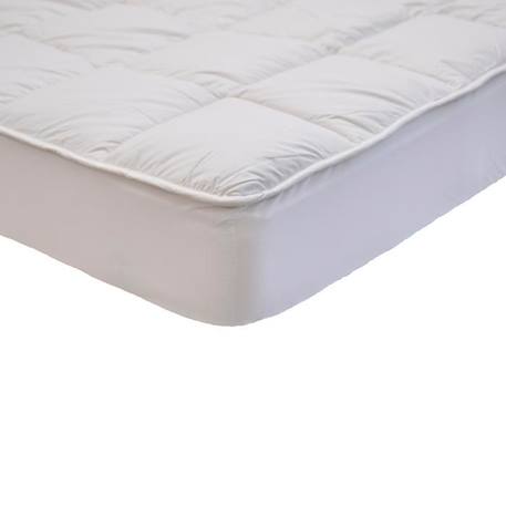 BLEU CALIN Surmatelas 90x190 cm Sensation Duvet - Confort Moelleux - Enveloppe 100% coton BLANC 3 - vertbaudet enfant 