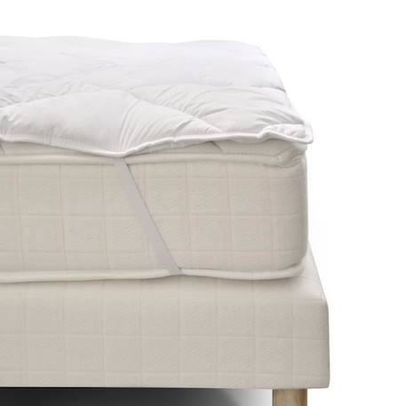 BLEU CALIN Surmatelas 90x190 cm - Moelleux et Respirant - Lavable à 95°C - Enveloppe anti-transpiration - Fabriqué en France BLANC 4 - vertbaudet enfant 