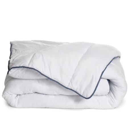 Couette Tempérée - BLEU CALIN - Toutes saisons - enveloppe microfibre - garnissage 300gr/m2 - 200x200cm BLANC 1 - vertbaudet enfant 