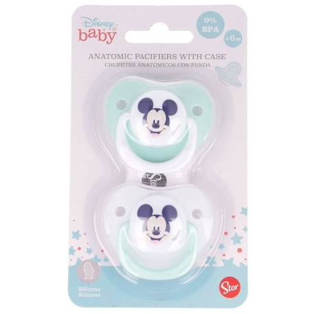 Lot de 2 sucettes anatomique Mickey Disney +6mois BLEU 1 - vertbaudet enfant 