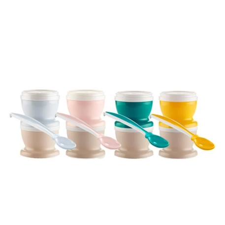 THERMOBABY 2 PETITS POTS POUR NOURRITURE Fleur Bleue BLEU 2 - vertbaudet enfant 