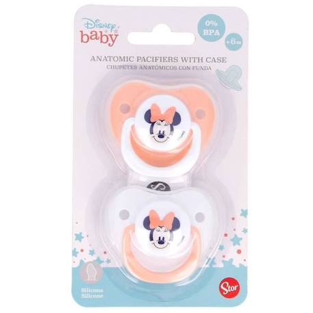 Lot de 2 sucettes anatomique Minnie Disney +6mois BLANC 3 - vertbaudet enfant 