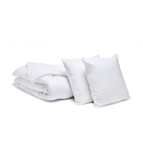 BLEU CALIN Pack Anti-Acariens Couette Chaude 140x200cm + 1 Oreiller 60x60cm BLANC 1 - vertbaudet enfant 