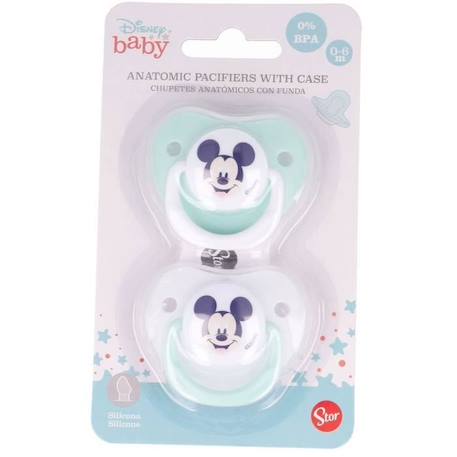 Lot de sucettes anatomique Mickey 0-6mois BLEU 1 - vertbaudet enfant 