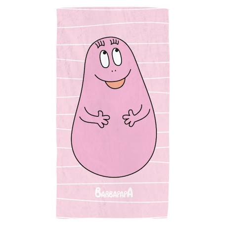 Drap de plage imprimé 100% coton, BARBAPAPA PINK. Taille : 70x120 cm ROSE 1 - vertbaudet enfant 