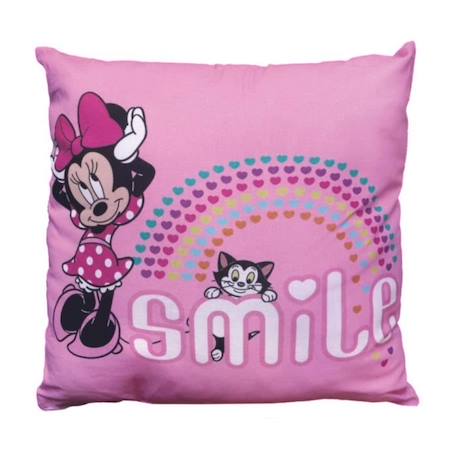 Coussin imprimé 100% coton, DISNEY MINNIE SHOPPING. Taille : 40x40 cm ROSE 3 - vertbaudet enfant 