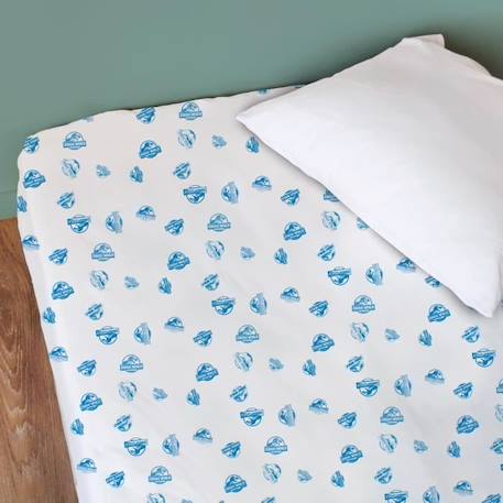 Drap-housse imprimé 100% coton, JURASSIC WORLD ENCOUNTER. Taille : 90x190 cm BLANC 2 - vertbaudet enfant 