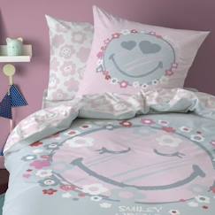 Parure de lit imprimée 100% coton, SMILEY WORLD SUMMER FUN 140x200 cm  - vertbaudet enfant