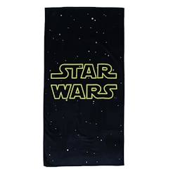 Linge de maison et décoration-Linge de bain-Serviette de bain-Drap de plage imprimé 100% coton, STAR WARS OPENING. Taille : 75x150 cm