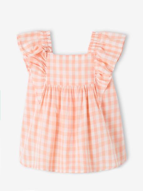 Robe à volants bébé carreaux rose+rose imprimé 1 - vertbaudet enfant 