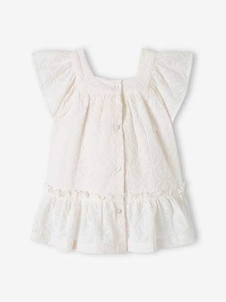 Robe brodée de cérémonie bébé écru 2 - vertbaudet enfant 