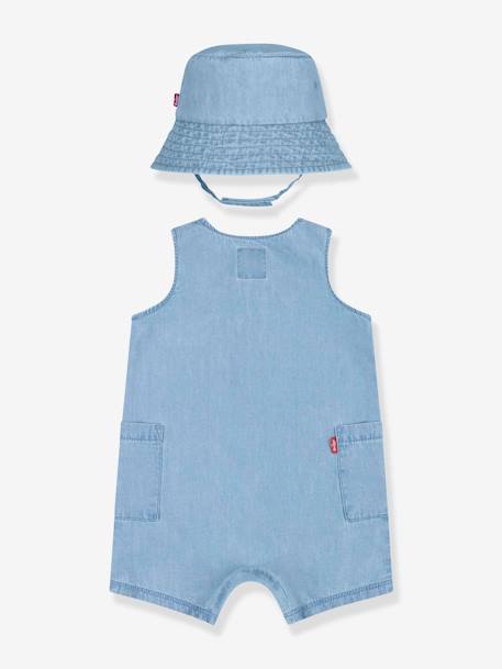 Ensemble combinaison + bob bébé Levi's® denim bleached 3 - vertbaudet enfant 