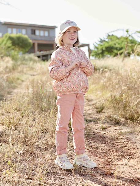 Parka à capuche 3 en 1 mi-saison fille avec coupe-vent amovible kaki 14 - vertbaudet enfant 