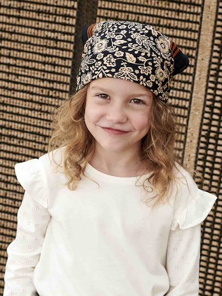 Foulard imprimé fille taupe 1 - vertbaudet enfant 