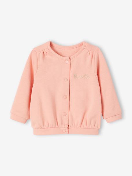 Ensemble 3 pièce robe + cardigan + bandeau bébé fille corail+ivoire imprimé 4 - vertbaudet enfant 