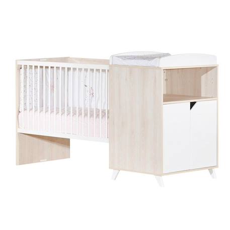 Lit Combiné 120x60 évolutif en 90x190 en bois BEIGE 2 - vertbaudet enfant 