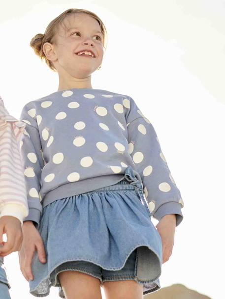 Jupe-short en denim léger fille stone 6 - vertbaudet enfant 