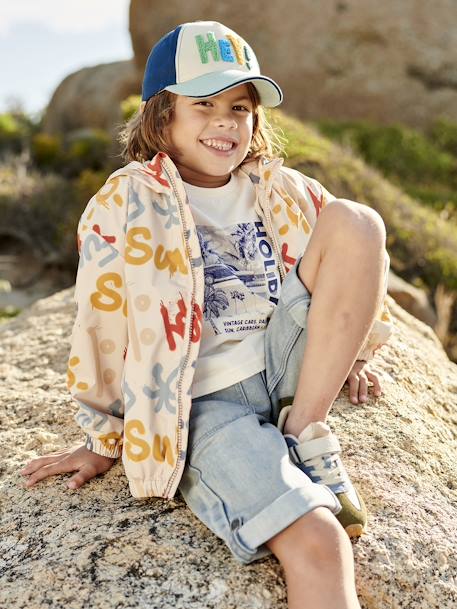 Pantacourt en denim indestructible retroussable en bermuda garçon double stone 4 - vertbaudet enfant 