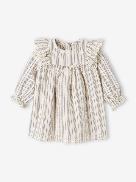 Ensemble robe + bloomer + bandeau naissance écru 3 - vertbaudet enfant 